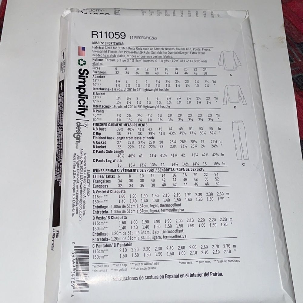 Simplicity sewing pattern!!! Fantastic fall set! - Picture 2 of 3